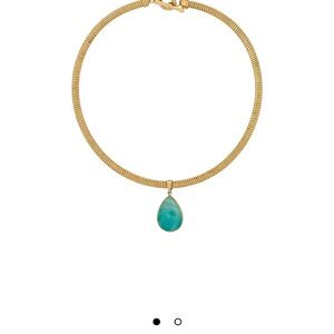 8 other reasons necklace - kellyn necklace in gold turquoise